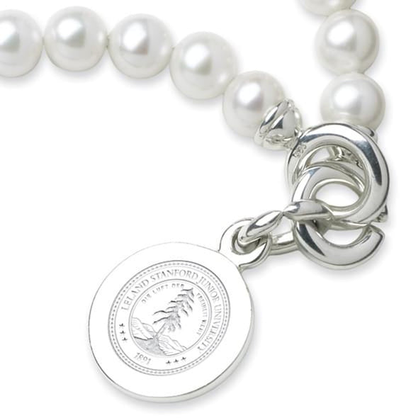 Stanford Pearl Bracelet with Sterling Silver Charm Shot #2