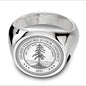 Stanford Sterling Silver Round Signet Ring Shot #1