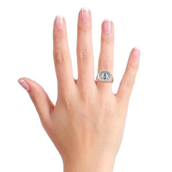 Stanford Sterling Silver Round Signet Ring Shot #7