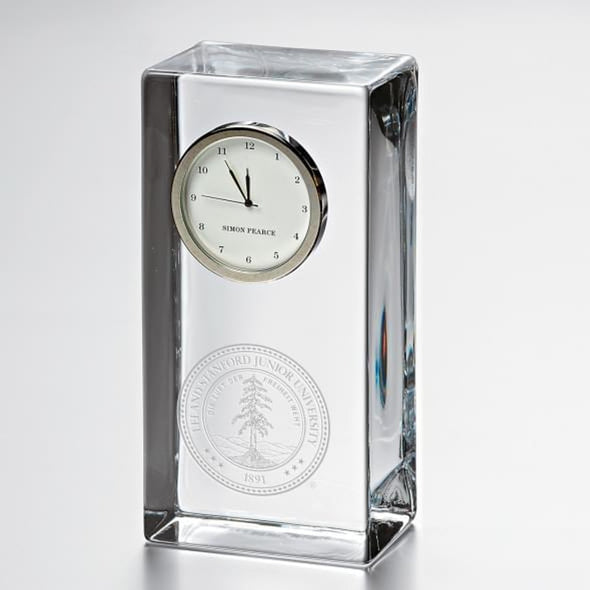 Stanford Tall Glass Desk Clock by Simon Pearce Shot #1