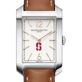 Stanford Women's Baume et Mercier 35X22mm Hampton Watch with Silver Dial & Tan Leather Strap Shot #1