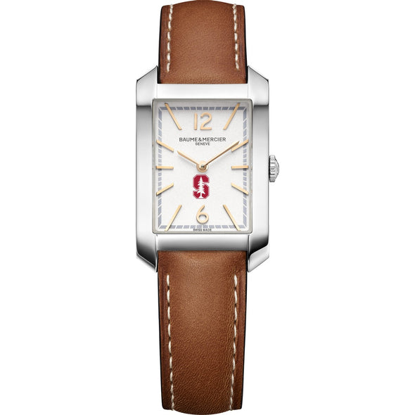 Stanford Women's Baume et Mercier 35X22mm Hampton Watch with Silver Dial & Tan Leather Strap Shot #2