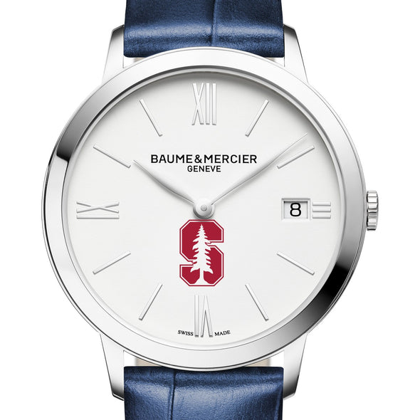 Stanford Women's Baume et Mercier 36.5mm Classima Watch with White Dial & Blue Leather Strap Shot #1