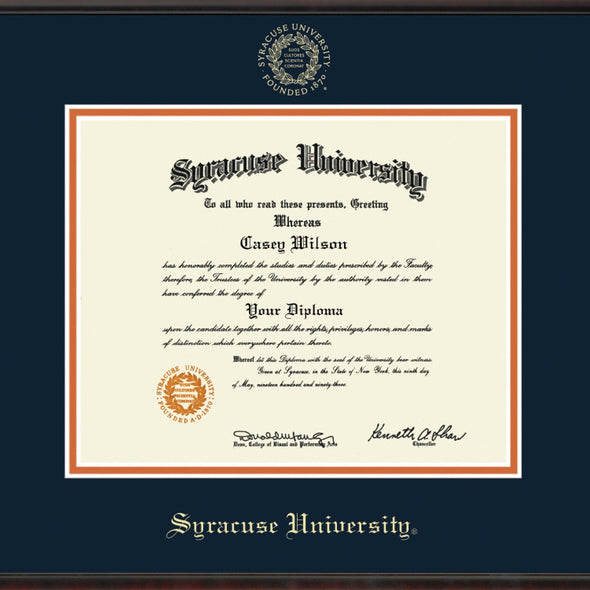 Syracuse Diploma Frame, the Fidelitas Shot #2