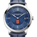 Syracuse Men's Baume et Mercier 40mm Classima Quartz Watch with Blue Dial & Dark Blue Leather Strap