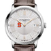 Syracuse Men's Baume et Mercier 40mm Classima Quartz Watch with Silver Dial & Dark Brown Leather Strap