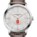 Syracuse Men's Baume et Mercier 40mm Classima Quartz Watch with Silver Dial & Dark Brown Leather Strap