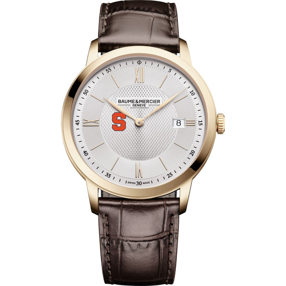Syracuse Men's Baume et Mercier 40mm Gold PVD Classima Watch with Silver Dial & Dark Brown Leather Strap Shot #2