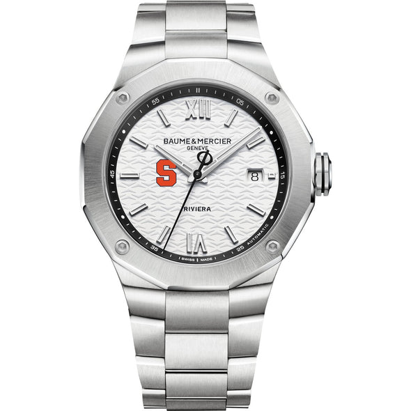Syracuse Men's Baume et Mercier 42mm Riviera Watch with White Dial & Bracelet Shot #2