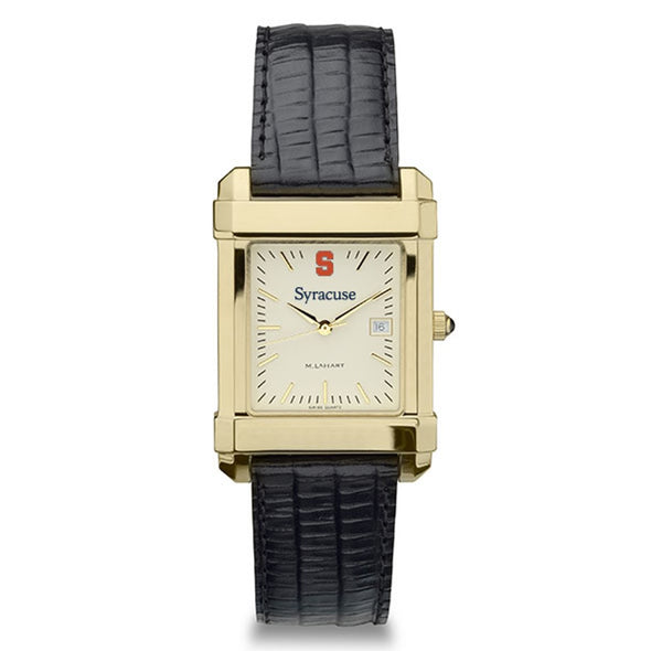 Syracuse Men&#39;s Gold Quad with Leather Strap Shot #2