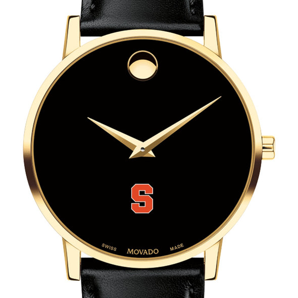 Syracuse Men&#39;s Movado Gold Museum Classic Leather Shot #1