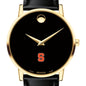 Syracuse Men's Movado Gold Museum Classic Leather Shot #1