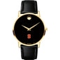 Syracuse Men's Movado Gold Museum Classic Leather Shot #2