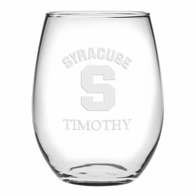 Syracuse Stemless Wine Glasses Made in the USA - Set of 2 Shot #1