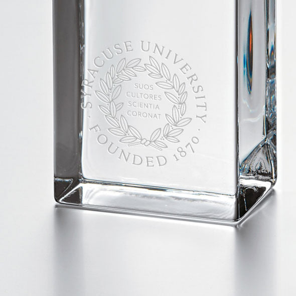 Syracuse Tall Glass Desk Clock by Simon Pearce Shot #2