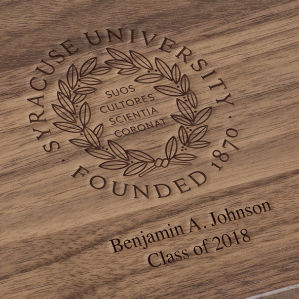 Syracuse University Solid Walnut Desk Box Shot #3