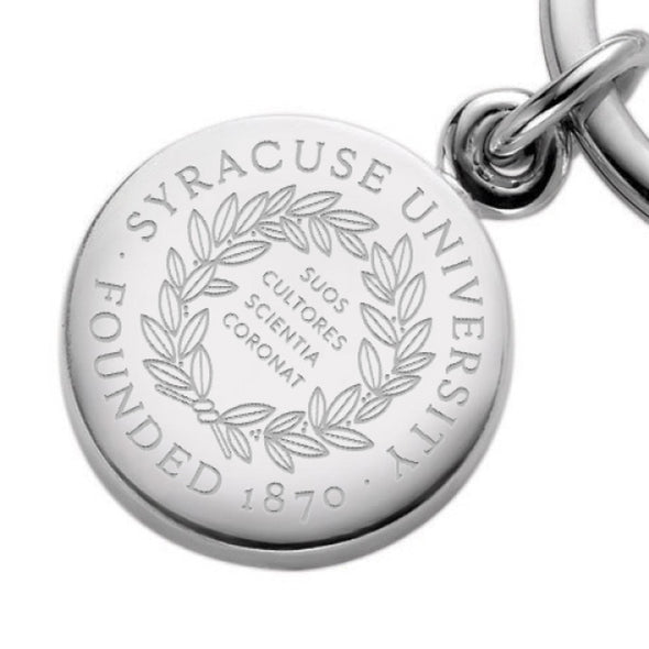 Syracuse University Sterling Silver Insignia Key Ring Shot #2
