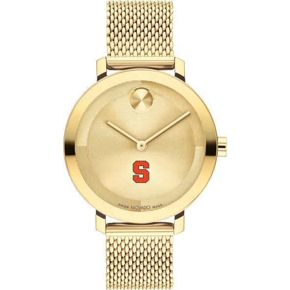 Syracuse University Women's Movado Bold Gold with Mesh Bracelet Shot #2