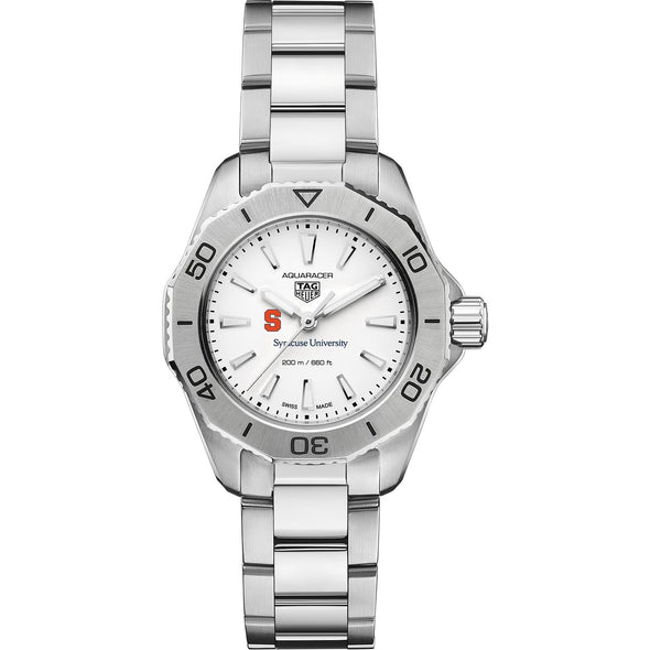 Syracuse Women&#39;s TAG Heuer Steel Aquaracer with Silver Dial Shot #2