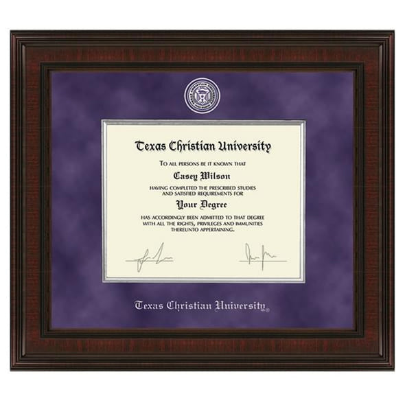 TCU Excelsior Diploma Frame Shot #1