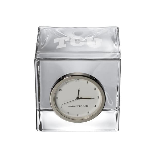 TCU Glass Desk Clock by Simon Pearce Shot #1