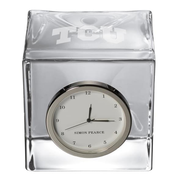 TCU Glass Desk Clock by Simon Pearce Shot #2