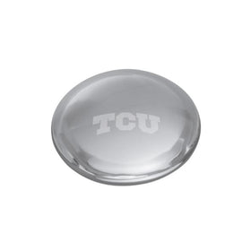 TCU Glass Dome Paperweight by Simon Pearce Shot #1