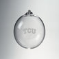 TCU Glass Ornament by Simon Pearce Shot #1