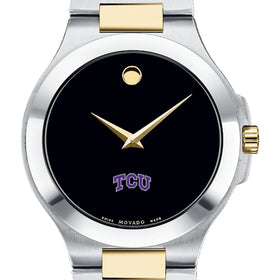 TCU Men&#39;s Movado Collection Two-Tone Watch with Black Dial Shot #1