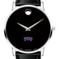 TCU Men's Movado Museum with Leather Strap Shot #1