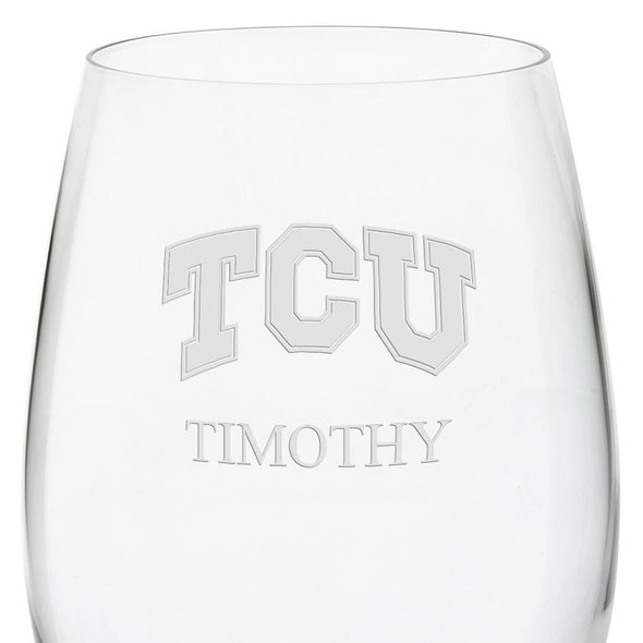 TCU Red Wine Glasses - Set of 2 Shot #3