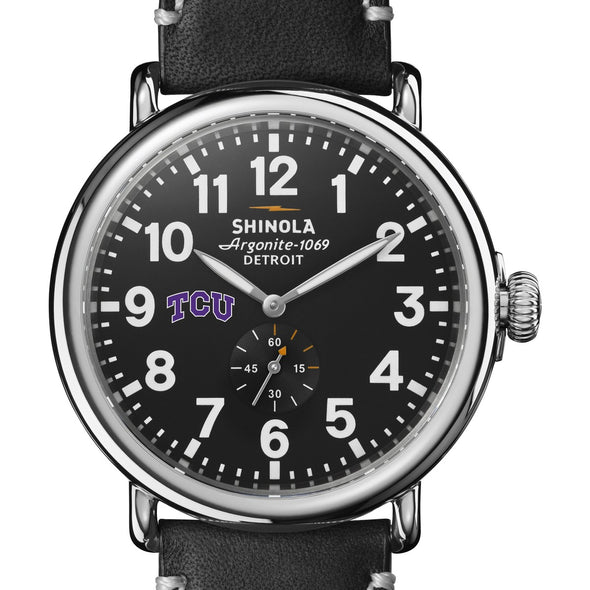 TCU Shinola Watch, The Runwell 47 mm Black Dial Shot #1