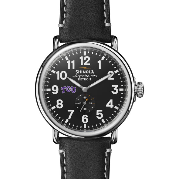 TCU Shinola Watch, The Runwell 47 mm Black Dial Shot #2