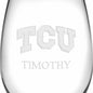 TCU Stemless Wine Glasses Made in the USA - Set of 2 Shot #3
