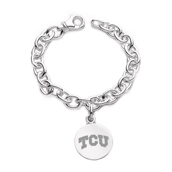 TCU Sterling Silver Charm Bracelet Shot #1