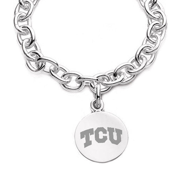 TCU Sterling Silver Charm Bracelet Shot #2