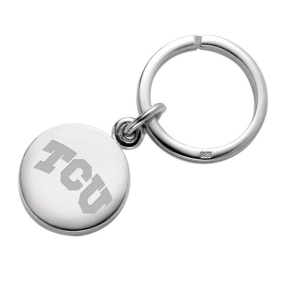 TCU Sterling Silver Insignia Key Ring Shot #1