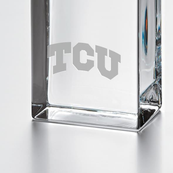 TCU Tall Glass Desk Clock by Simon Pearce Shot #2