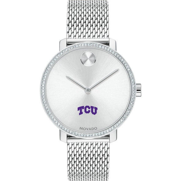 TCU Women's Movado Bold with Crystal Bezel & Mesh Bracelet Shot #2