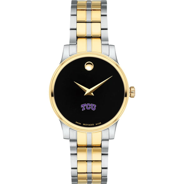 TCU Women's Movado Collection Two-Tone Watch with Black Dial Shot #2
