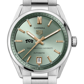 TCU Women's TAG Heuer Steel Carrera Automatic with Green Dial Shot #1