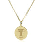 Temple 18K Gold Pendant & Chain Shot #2