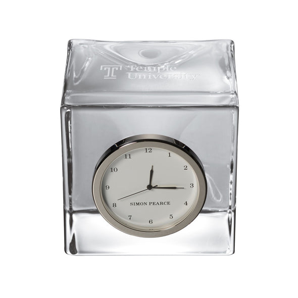 Temple Glass Desk Clock by Simon Pearce Shot #1