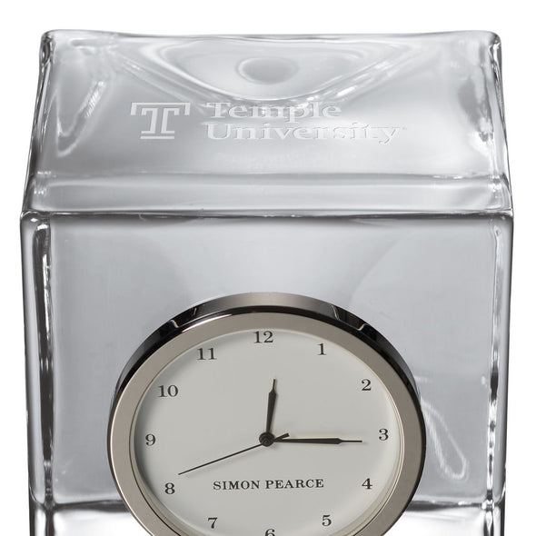 Temple Glass Desk Clock by Simon Pearce Shot #2