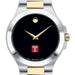 Temple Men's Movado Collection Two-Tone Watch with Black Dial