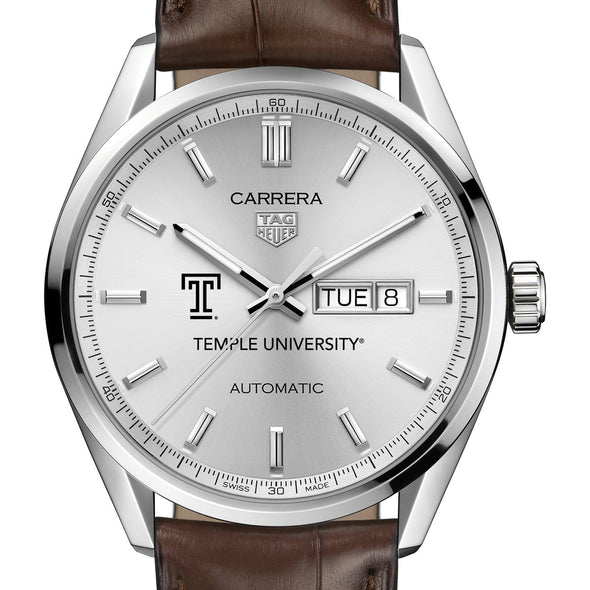 Temple Men&#39;s TAG Heuer Automatic Day/Date Carrera with Silver Dial Shot #1