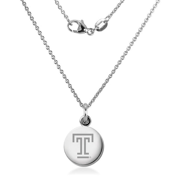 Temple Necklace with Charm in Sterling Silver Shot #2