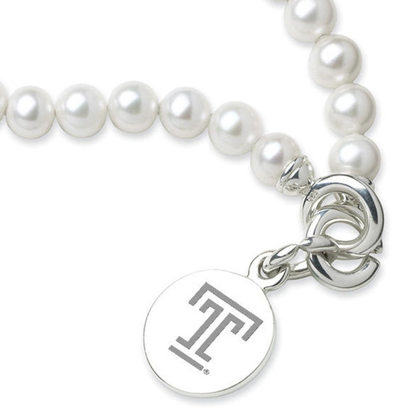 Temple Pearl Bracelet with Sterling Silver Charm Shot #2