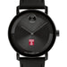 Temple University Men's Movado BOLD with Black Leather Strap