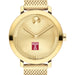 Temple University Women's Movado Bold Gold with Mesh Bracelet